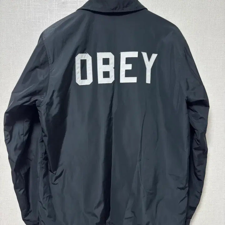 [BUNJANG] OBEY Black Coach Jacket / OBEY 블랙 코치 자켓