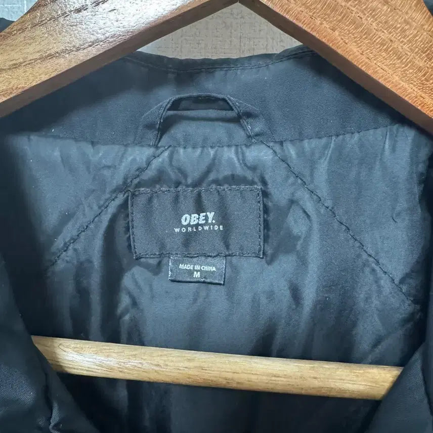 [BUNJANG] OBEY Black Coach Jacket / OBEY 블랙 코치 자켓