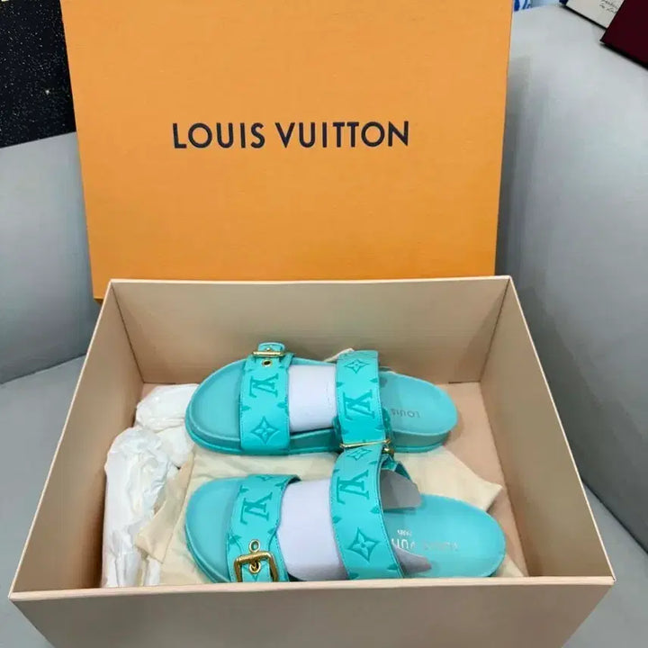 [BUNJANG] Louis Vuitton Spring Dia Flat Mule Sandals 37 / 루이비통 봄 디아 플랫 뮬 샌들 37사이즈