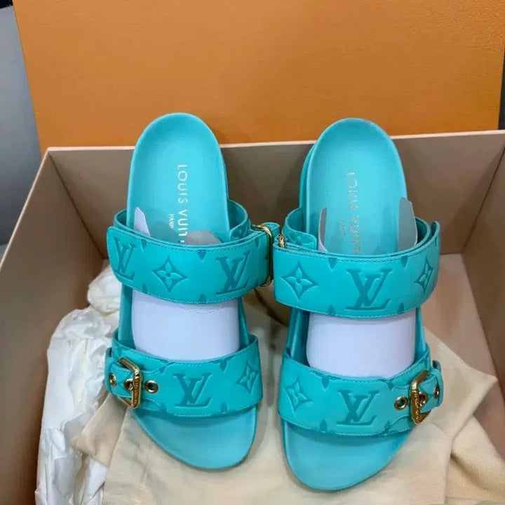 [BUNJANG] Louis Vuitton Spring Dia Flat Mule Sandals 37 / 루이비통 봄 디아 플랫 뮬 샌들 37사이즈