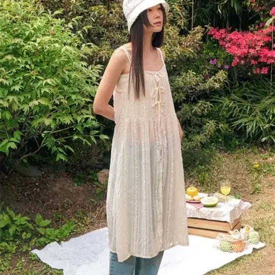 [BUNJANG] Margarine Fingers Lace Chiffon Dress / 마가린핑거스 레이스 시폰 원피스