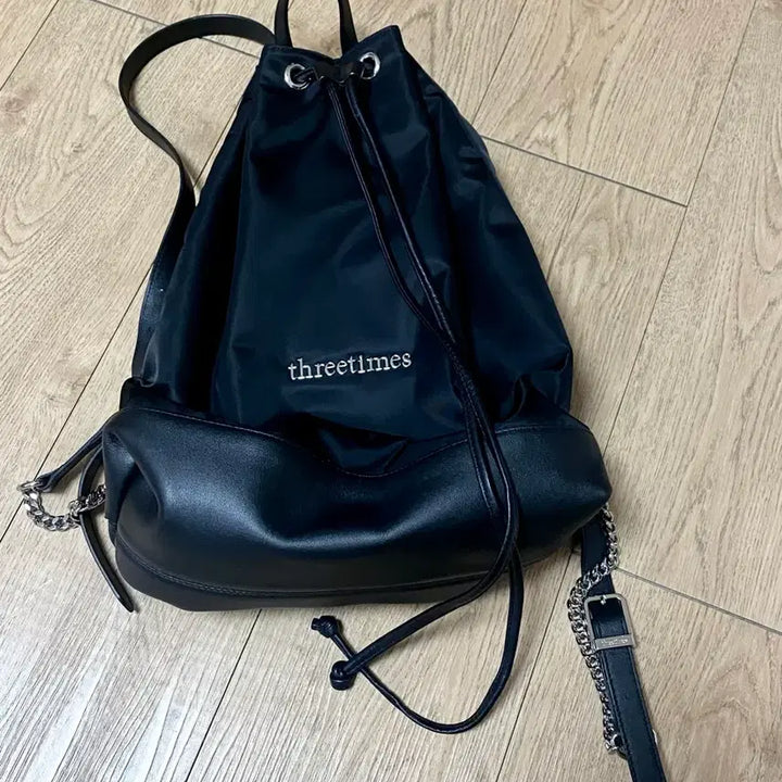 [BUNJANG] 3 Times Classic Tie Chain Backpack / 쓰리타임즈 클래식 타이 체인 백팩