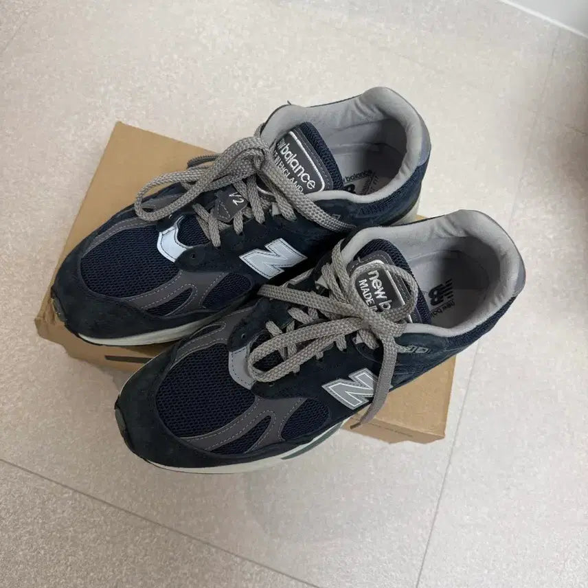 [BUNJANG] New Balance 991 v2 UK Navy Sneakers / [270] 뉴발란스 991 v2 UK 네이비