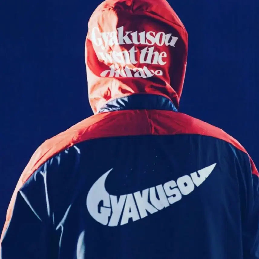 [BUNJANG] Nike Lab Gyakusou Windrunner Jacket (Navy/Red) / 나이키 랩 갸쿠소우 바람막이 네이비/레드 윈드러너