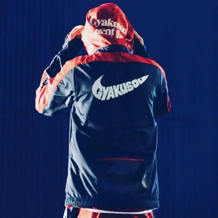 [BUNJANG] Nike Lab Gyakusou Windrunner Jacket (Navy/Red) / 나이키 랩 갸쿠소우 바람막이 네이비/레드 윈드러너