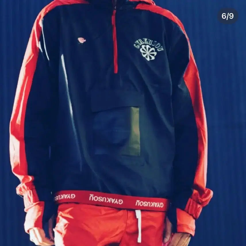 [BUNJANG] Nike Lab Gyakusou Windrunner Jacket (Navy/Red) / 나이키 랩 갸쿠소우 바람막이 네이비/레드 윈드러너