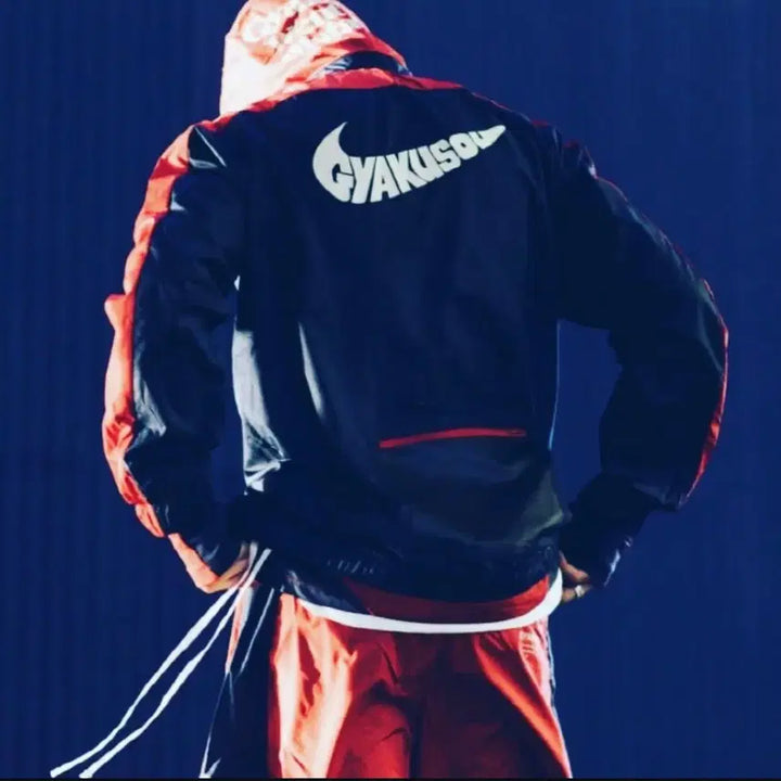 [BUNJANG] Nike Lab Gyakusou Windrunner Jacket (Navy/Red) / 나이키 랩 갸쿠소우 바람막이 네이비/레드 윈드러너