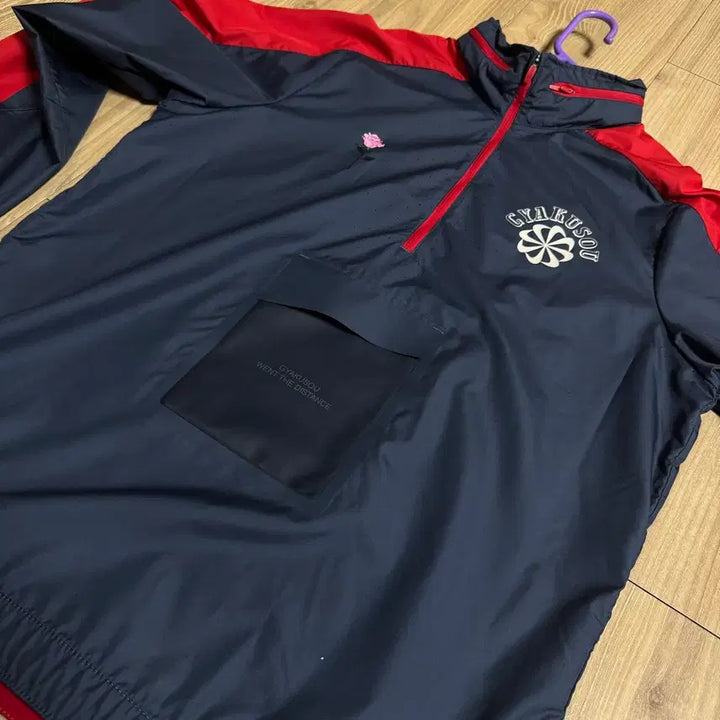 [BUNJANG] Nike Lab Gyakusou Windrunner Jacket (Navy/Red) / 나이키 랩 갸쿠소우 바람막이 네이비/레드 윈드러너