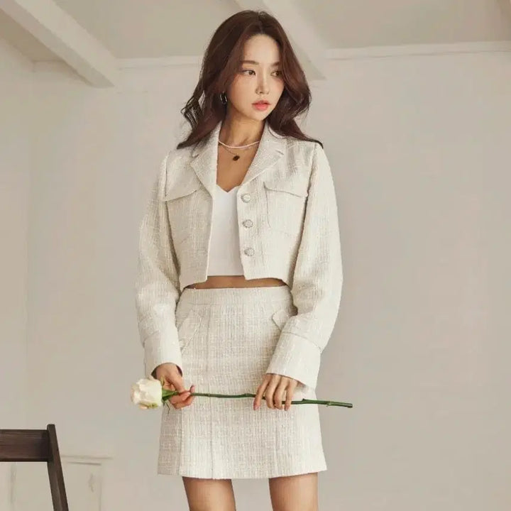 [BUNJANG] Aespa Winter Tweed Jacket / 에스윤 트위드자켓