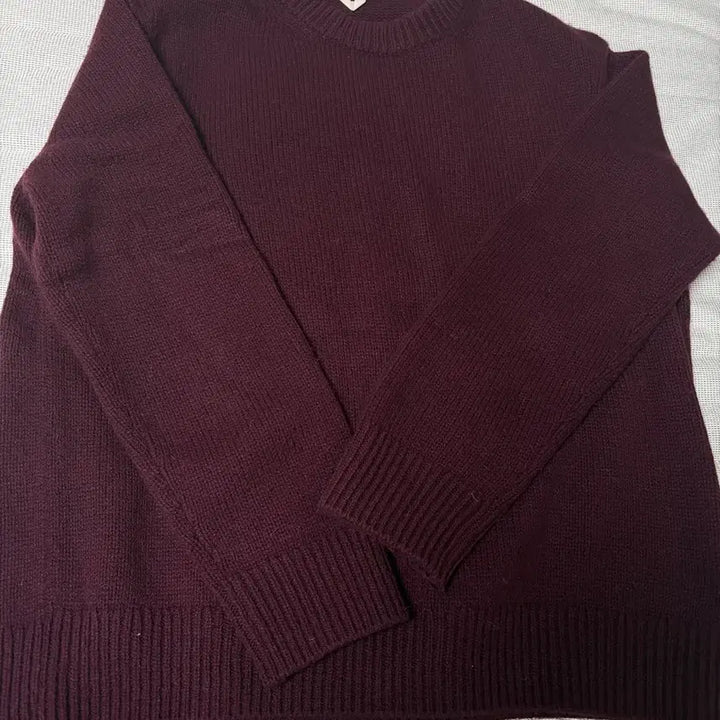 [BUNJANG] L Arket Heavy Knit Wool Sweater Dark Red / (L) 아르켓 헤비 니트 울 스웨터 다크레드