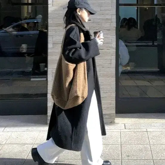 [BUNJANG] Lily Deli Shopper Bag Set / 에이블리) 파우치SET 델리쇼퍼백 릴리 모직 쇼퍼 숄더백 빅백 호보백