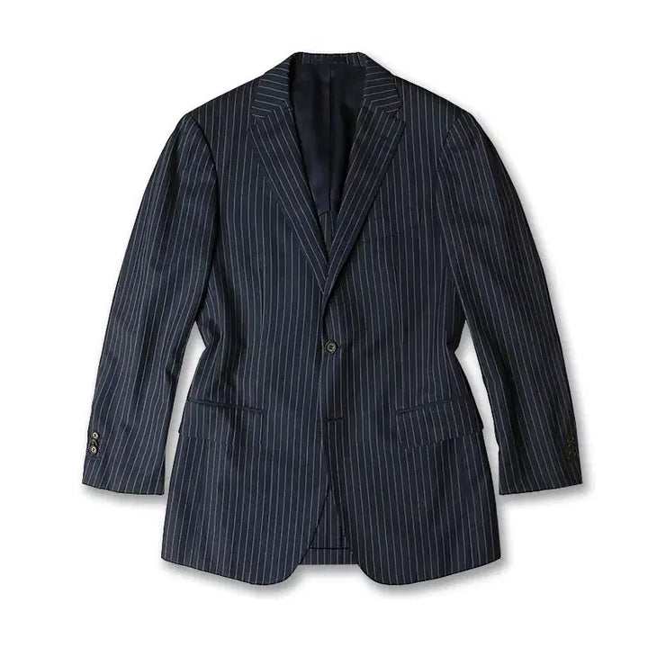 [BUNJANG] Sartoria Ring Navy Striped Blazer Jacket / 링자켓 [Sartoria Ring] 네이비 스트라이프 블레이저 자켓