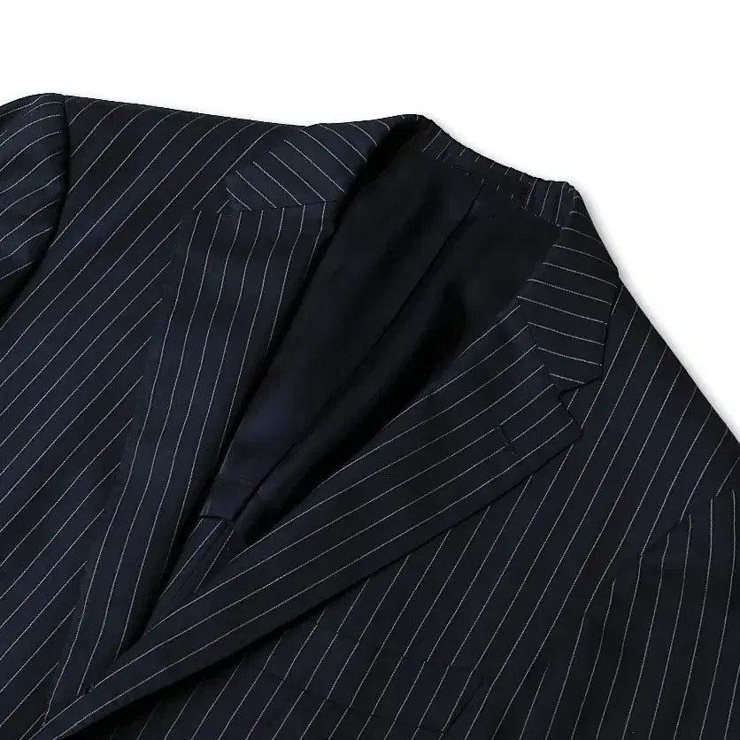 [BUNJANG] Sartoria Ring Navy Striped Blazer Jacket / 링자켓 [Sartoria Ring] 네이비 스트라이프 블레이저 자켓