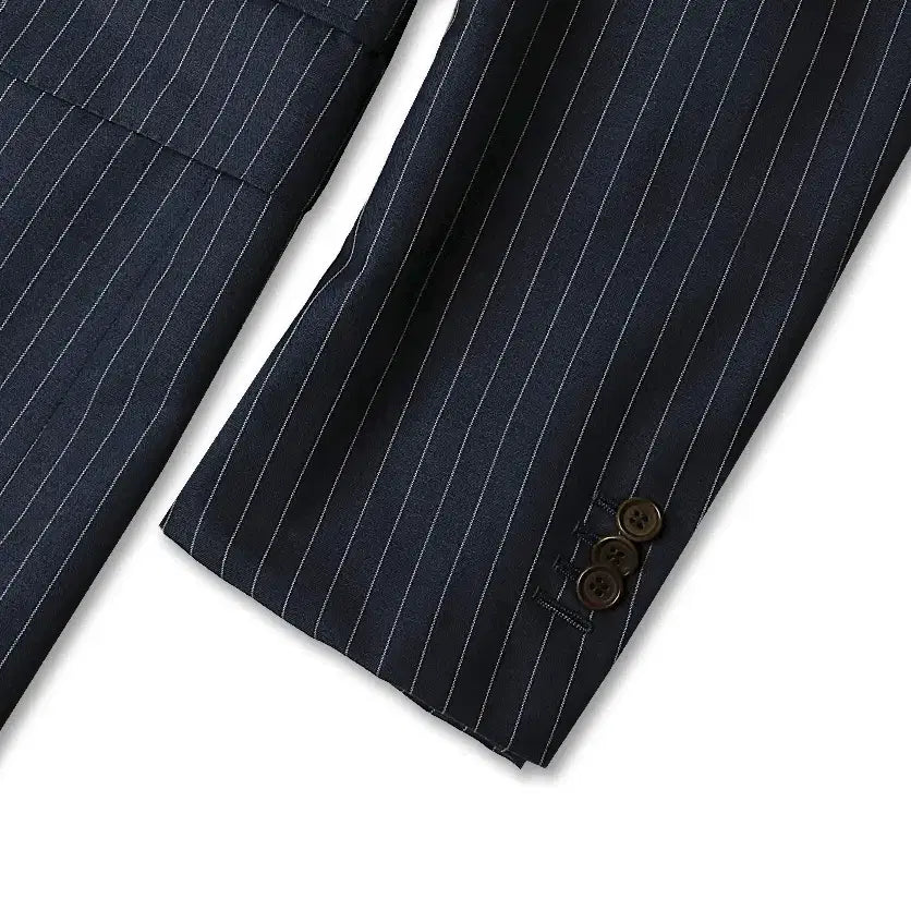 [BUNJANG] Sartoria Ring Navy Striped Blazer Jacket / 링자켓 [Sartoria Ring] 네이비 스트라이프 블레이저 자켓