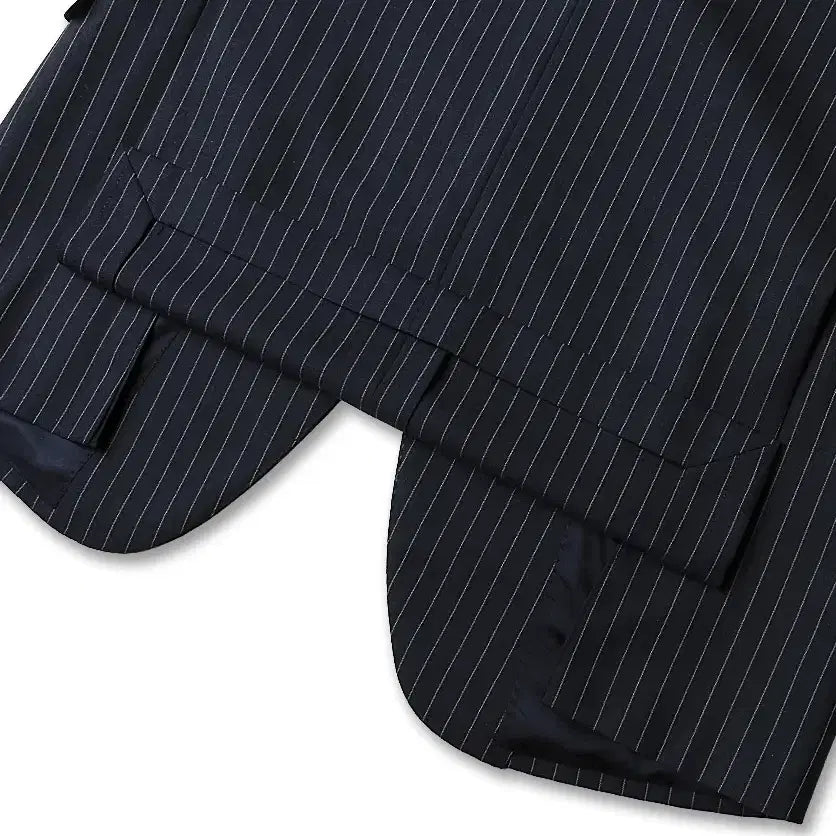 [BUNJANG] Sartoria Ring Navy Striped Blazer Jacket / 링자켓 [Sartoria Ring] 네이비 스트라이프 블레이저 자켓