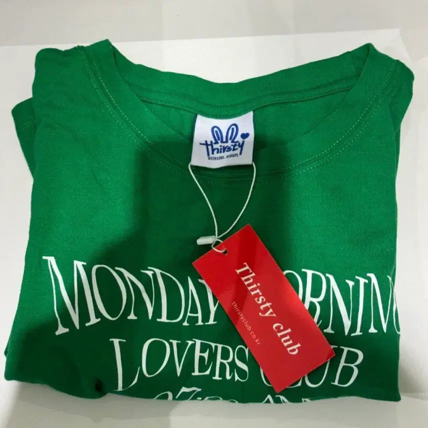 [BUNJANG] Thirsty Club Monday Morning Short Sleeve T-shirt / 썰스티클럽 먼데이 모닝 반팔 티셔츠