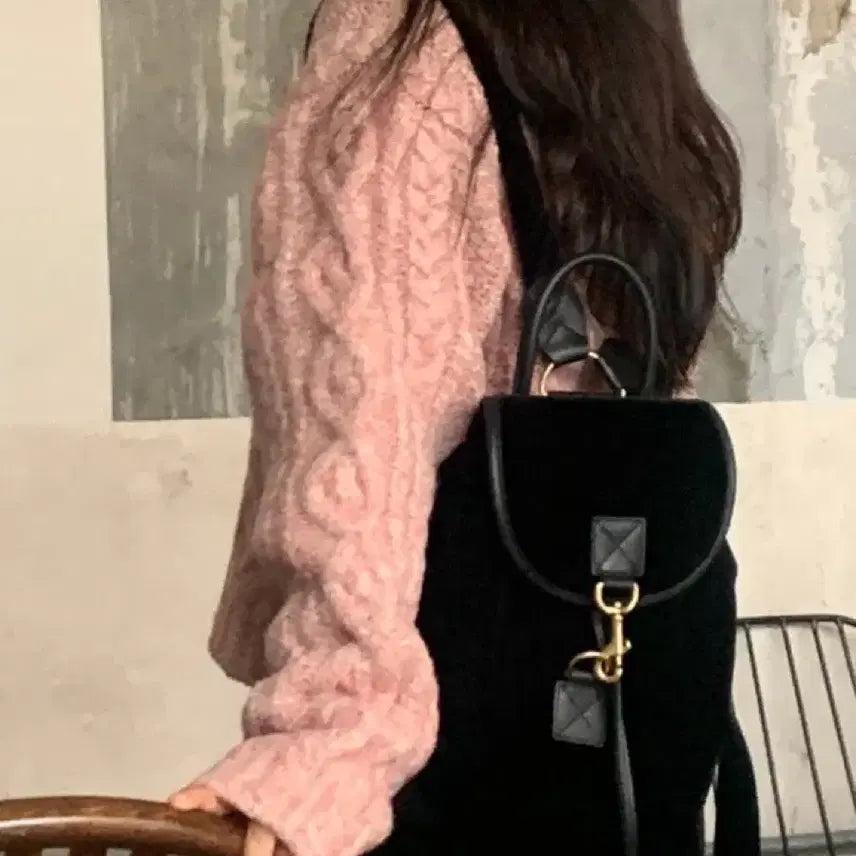 [BUNJANG] Thebarnet Velvet Belbag Backpack / (새상품)더바넷 벨백 백팩