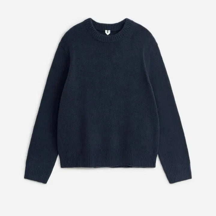 [BUNJANG] Arket Heavy Knit Wool Sweater - Dark Blue - (M) / (M) 아르켓 헤비니트 울 스웨터 다크블루