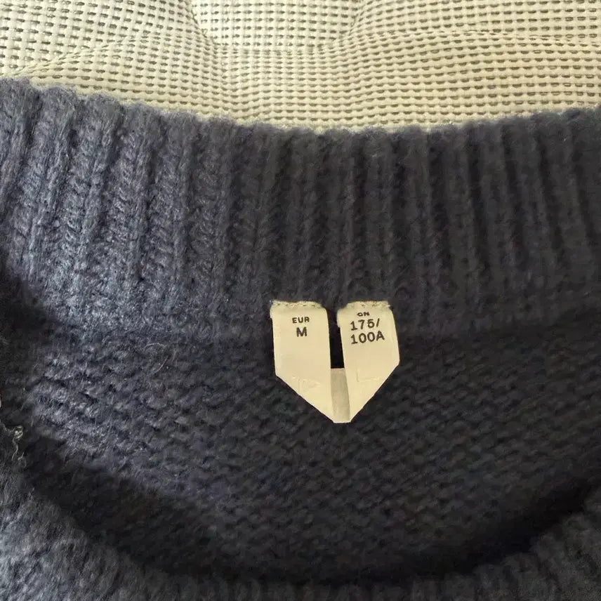 [BUNJANG] Arket Heavy Knit Wool Sweater - Dark Blue - (M) / (M) 아르켓 헤비니트 울 스웨터 다크블루