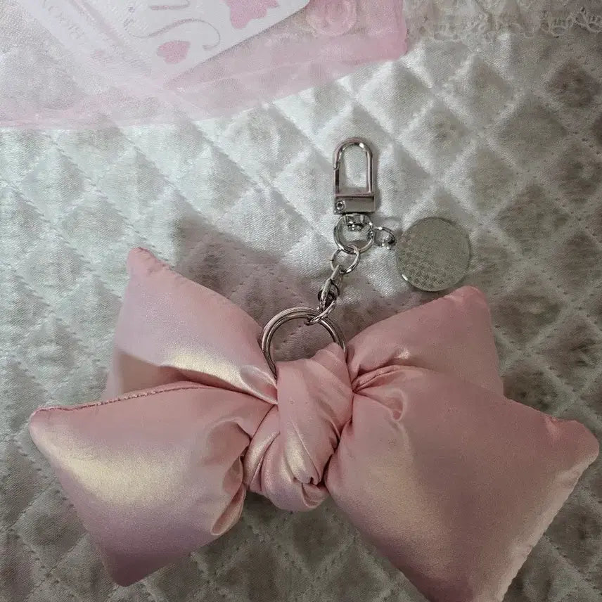 [BUNJANG] Blooming Tail Ballerina Pink Keyring / 블루밍테일 패딩 리본 키링 발레리나 핑크