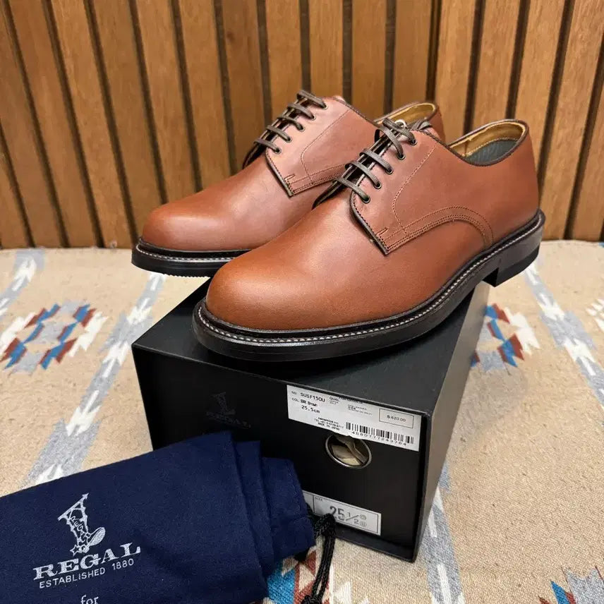[BUNJANG] Nanamica x Regal Gore-Tex Plain Toe Shoes Brown 24ss / [255mm] 나나미카 x 리갈 고어텍스 플레인 토 슈즈 브라운 24ss