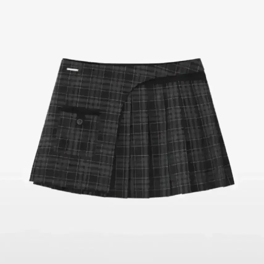 [BUNJANG] Miseki Seoul Pocket Layered Check Skirt - Black / 미세키서울 Pocket layered check skirt 블랙 / 1