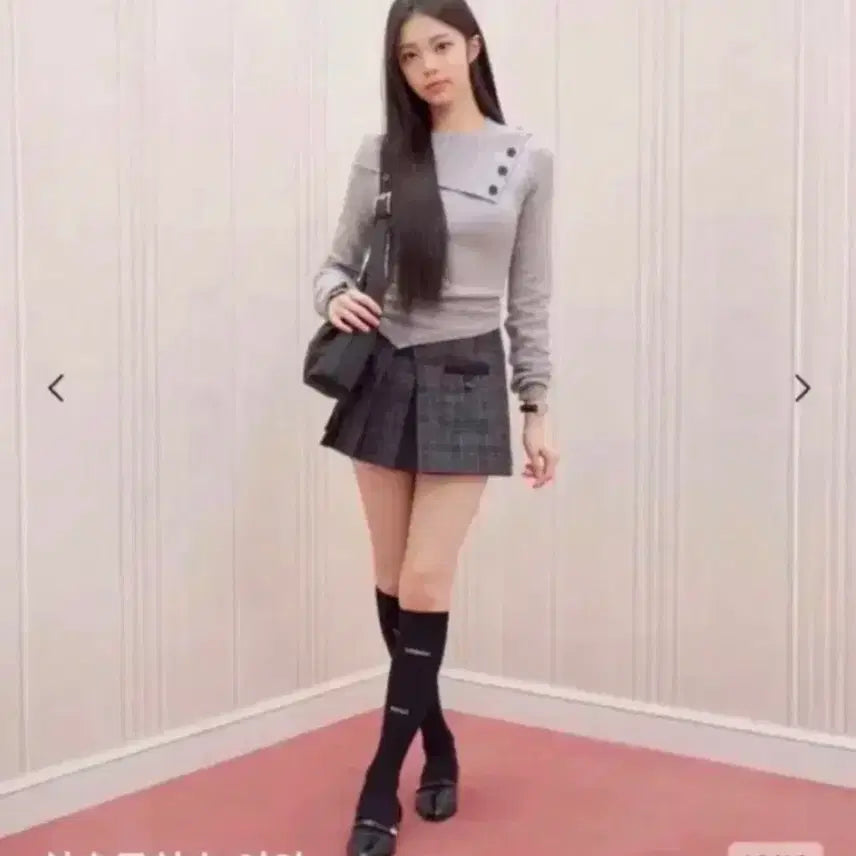 [BUNJANG] Miseki Seoul Pocket Layered Check Skirt - Black / 미세키서울 Pocket layered check skirt 블랙 / 1