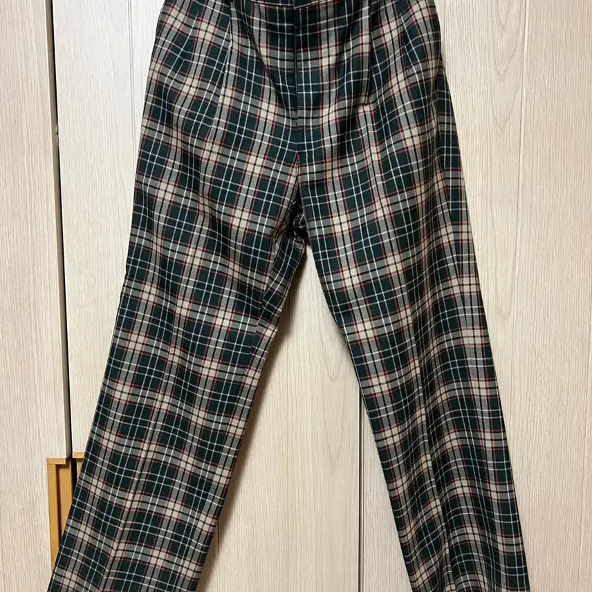 [BUNJANG] Daks Green Check Wool Blend Slacks 32 / 닥스 그린체크 울혼방 슬렉스 32