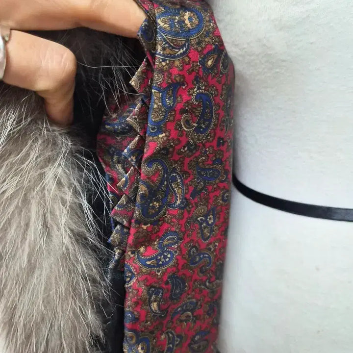 [BUNJANG] OV High Fashion Fox Fur Jacket (Size 55) / 오브이 하이패션 여우털 자켓 55