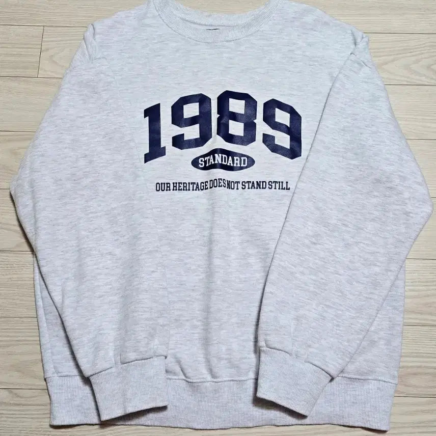 [BUNJANG] Musinsa 1989 Standard Fleece Sweatshirt - White Melange / 무신사 1989스탠다드 기모 맨투맨L(남여공용.상태최상)