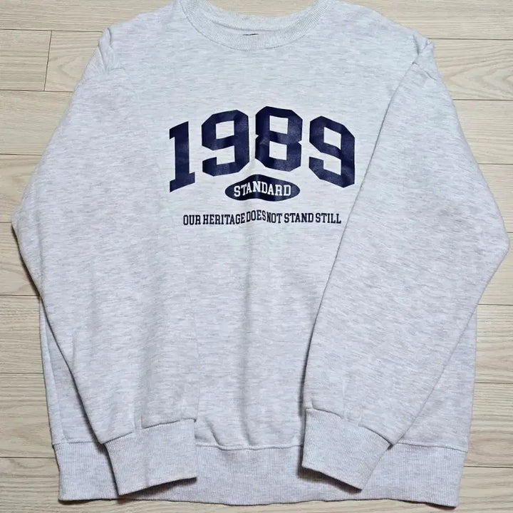 [BUNJANG] Musinsa 1989 Standard Fleece Sweatshirt - White Melange / 무신사 1989스탠다드 기모 맨투맨L(남여공용.상태최상)