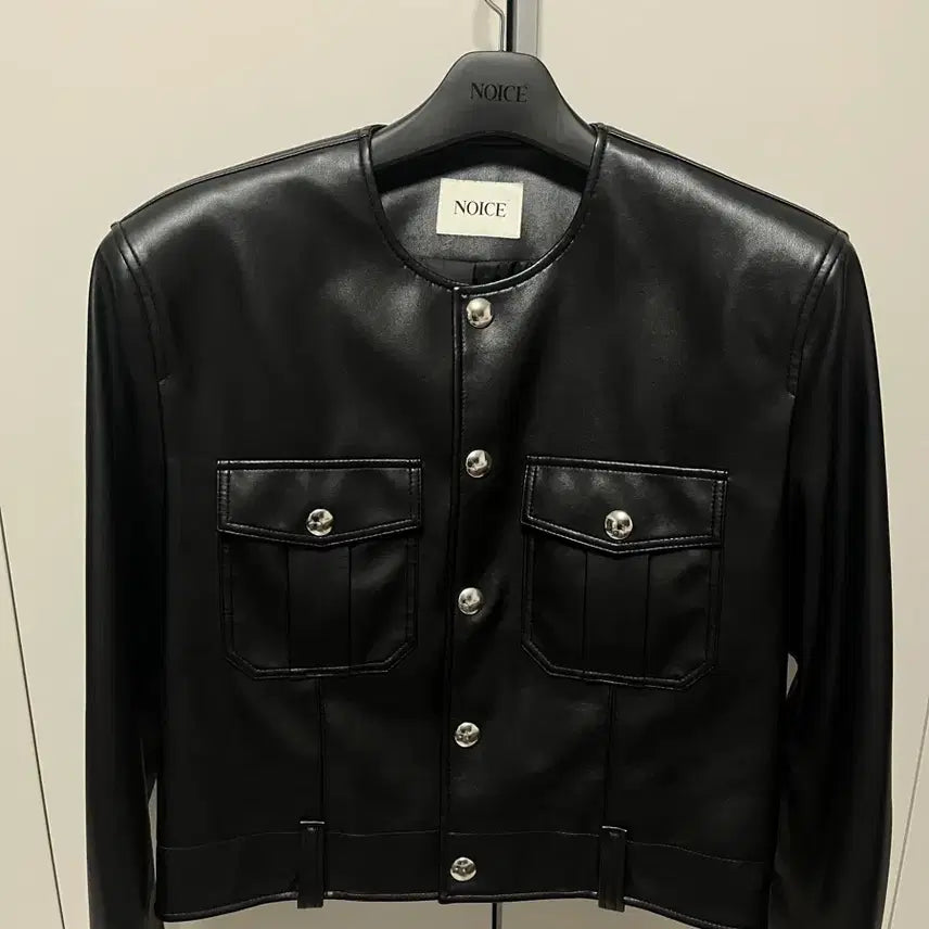 [BUNJANG] NOICE Pure Collar Leather Jacket M / 노이스 퓨어 카라 레더 자켓 M