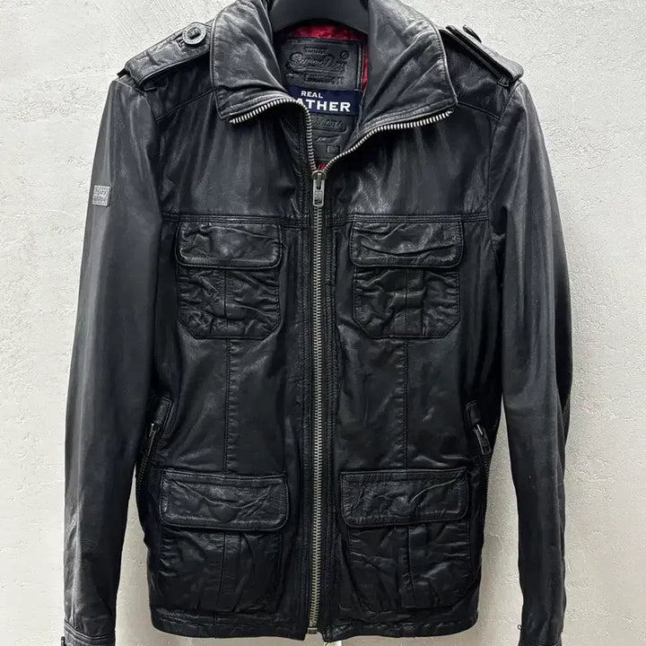 [BUNJANG] Superdry Real Leather Jacket Black M / 슈퍼드라이 리얼 레더 자켓 블랙 M