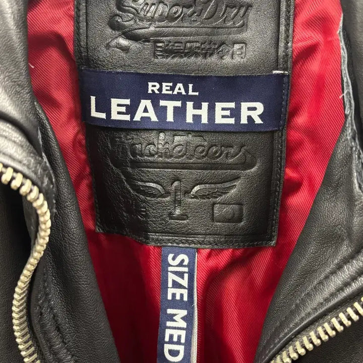 [BUNJANG] Superdry Real Leather Jacket Black M / 슈퍼드라이 리얼 레더 자켓 블랙 M
