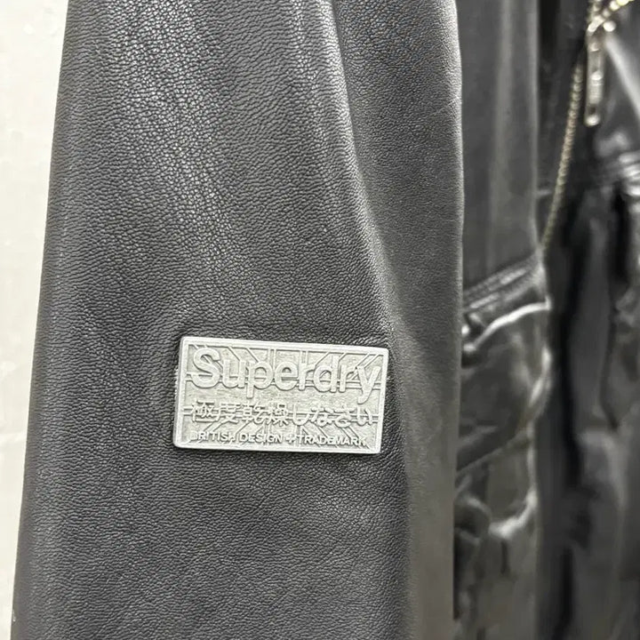 [BUNJANG] Superdry Real Leather Jacket Black M / 슈퍼드라이 리얼 레더 자켓 블랙 M
