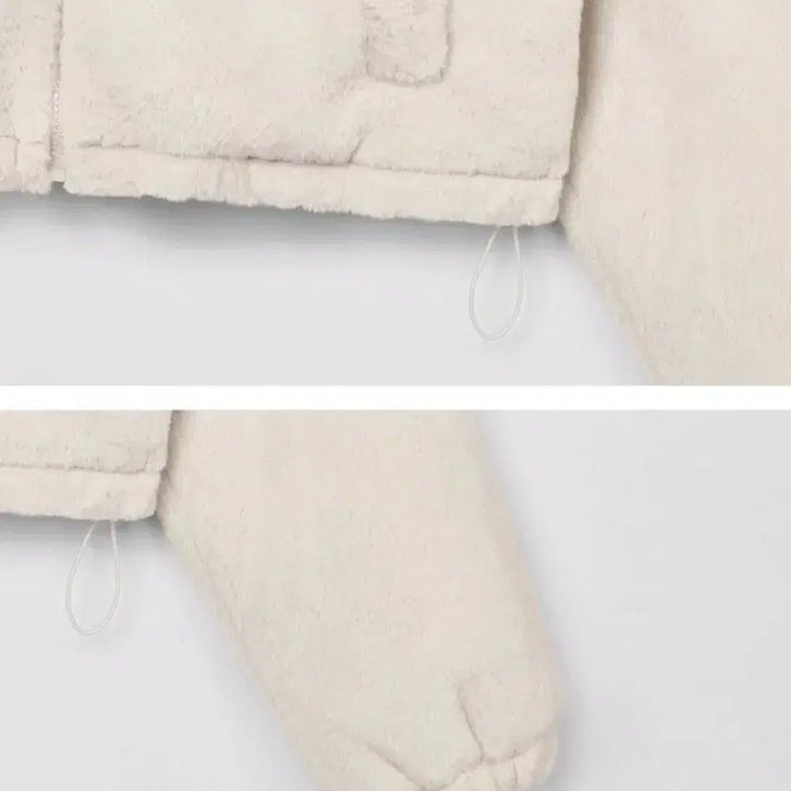 [BUNJANG] Muahmuah String Fur Jacket - Black / 무아무아 스트링 퍼자켓 블랙