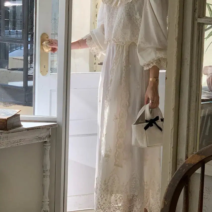 [BUNJANG] Byssiny Elisha Cream Dress / [새상품] 바이씨니 제작 엘리샤 원피스 크림 free