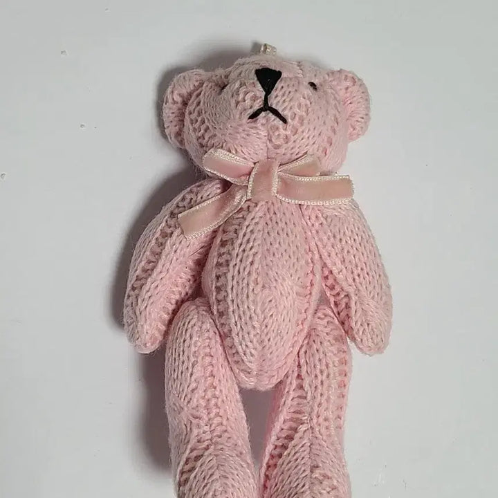[BUNJANG] Pink Teddy Bear Joint Doll Keychain / 핑크 테디베어 열쇠고리 곰돌이 관절 인형