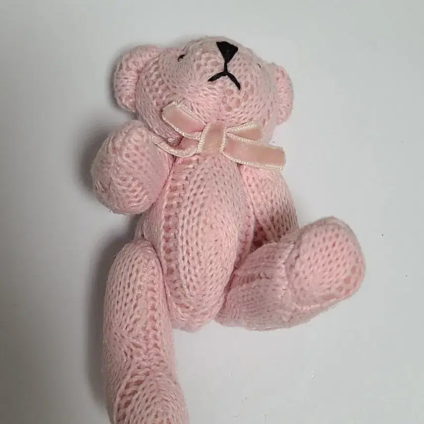 [BUNJANG] Pink Teddy Bear Joint Doll Keychain / 핑크 테디베어 열쇠고리 곰돌이 관절 인형