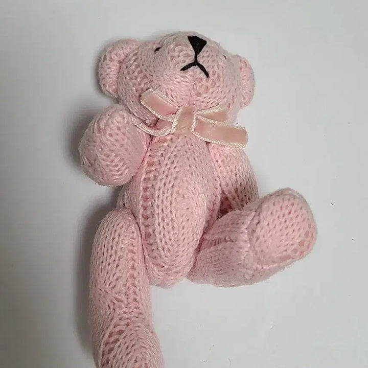 [BUNJANG] Pink Teddy Bear Joint Doll Keychain / 핑크 테디베어 열쇠고리 곰돌이 관절 인형