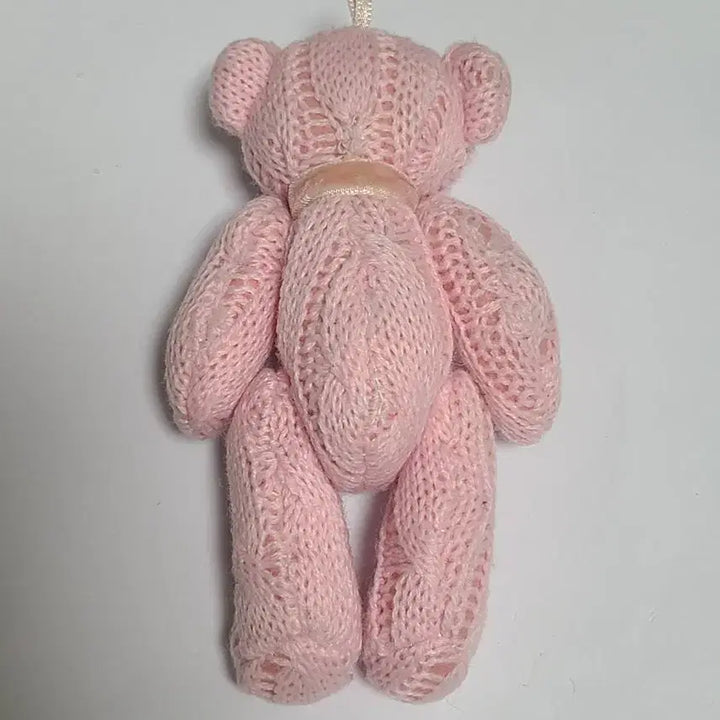 [BUNJANG] Pink Teddy Bear Joint Doll Keychain / 핑크 테디베어 열쇠고리 곰돌이 관절 인형