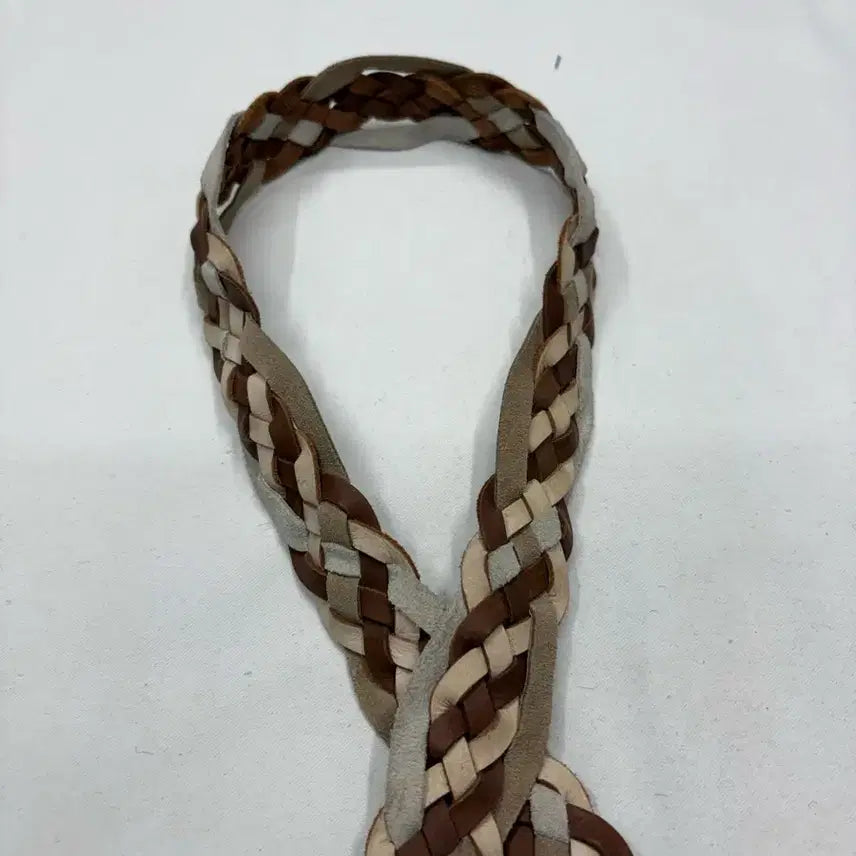 [BUNJANG] GAP Vintage Braided Cow Leather Belt / GAP 빈티지 브레이드 카우 레더 벨트