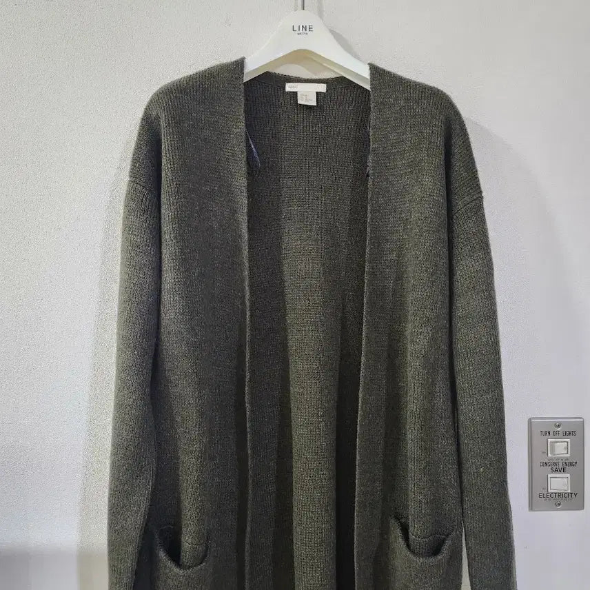 [BUNJANG] H&M Long Cardigan XS / 새제품,동영상o) 간절기 H&M 카키 롱가디건 xs 160/80A,