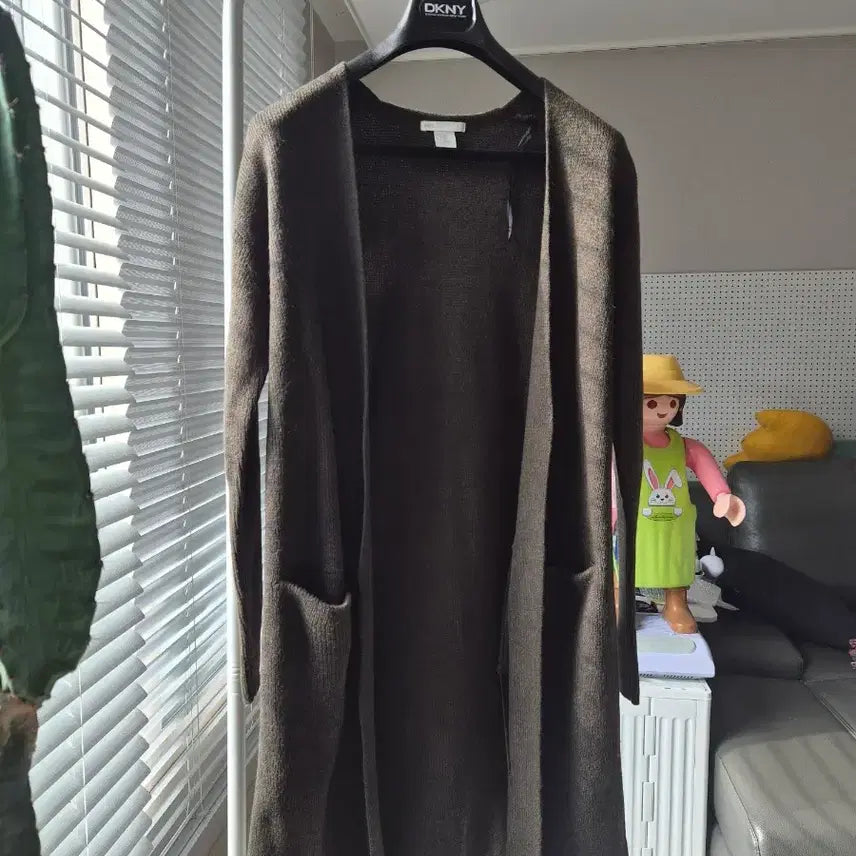 [BUNJANG] H&M Long Cardigan XS / 새제품,동영상o) 간절기 H&M 카키 롱가디건 xs 160/80A,