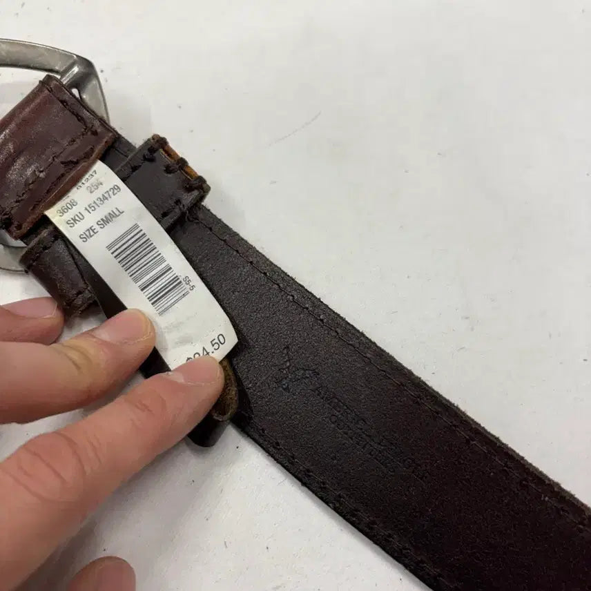 [BUNJANG] ROMANTTE Heart Buckle Brown Leather Belt / 빈티지 웨스턴 하트 버클 브라운 레더 벨트