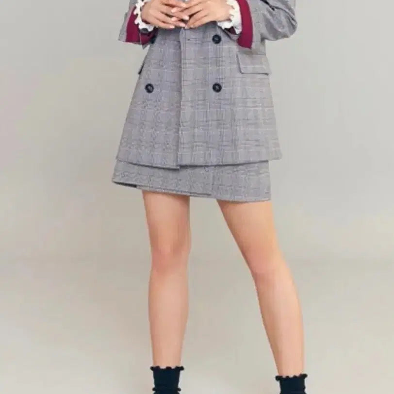 [BUNJANG] Roem Spring Autumn Check Jacket / 로엠 봄 가을용 체크자켓