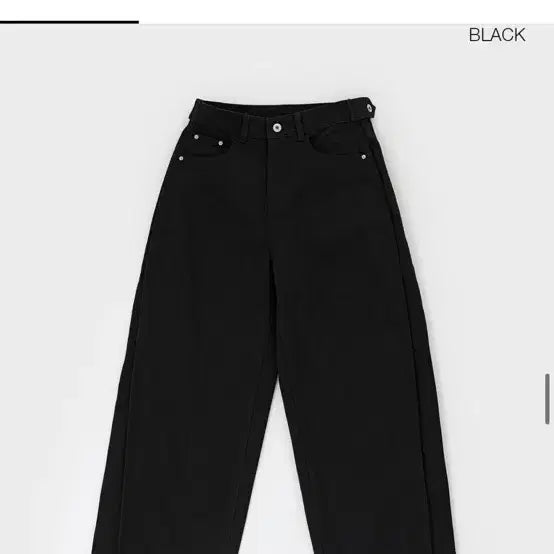 [BUNJANG] BlackUp WeRep Folding Back Pocket Wide Cotton Pants Black L / 블랙업 위렙 폴딩 백포켓 와이드 코튼 팬츠 블랙 L
