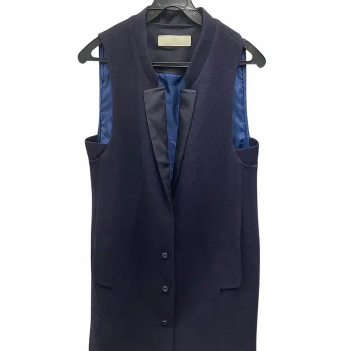 [BUNJANG] Kuho Navy Long Vest Jacket / 여성85/ 구호 네이비 롱 베스트 조끼형 자켓