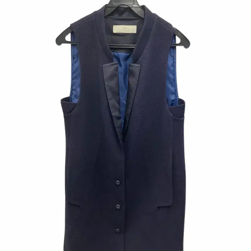 [BUNJANG] Kuho Navy Long Vest Jacket / 여성85/ 구호 네이비 롱 베스트 조끼형 자켓