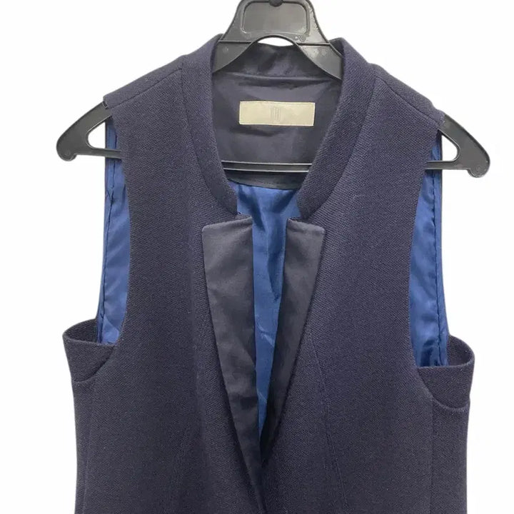 [BUNJANG] Kuho Navy Long Vest Jacket / 여성85/ 구호 네이비 롱 베스트 조끼형 자켓